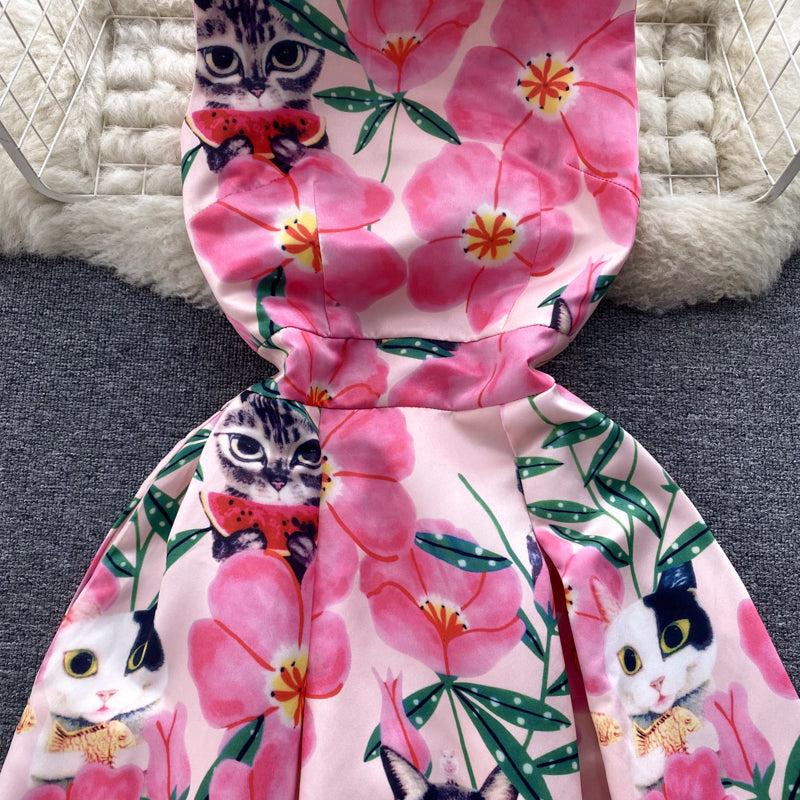 Ethnic Style Sleeveless Printed Dress