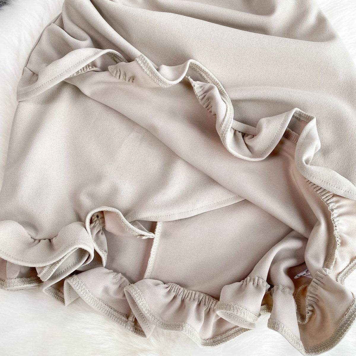 Niche Strapless Ruffled Hem Dress