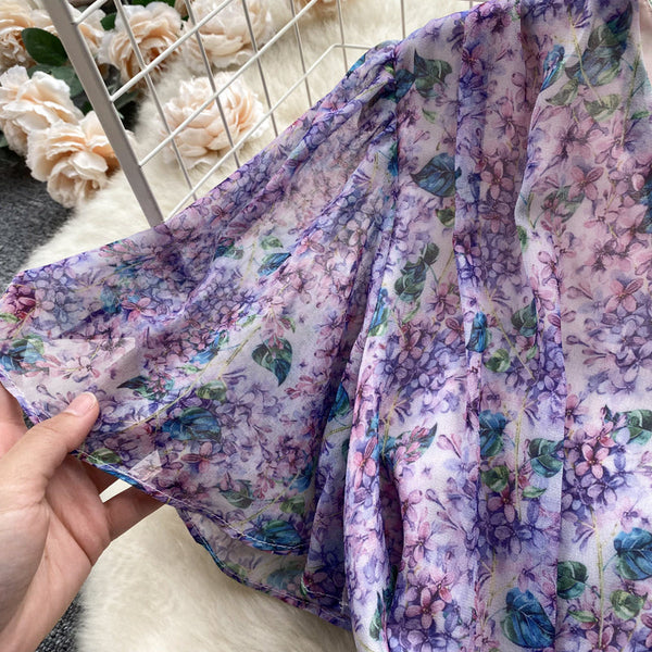 French Style Floral Fishtail Dress