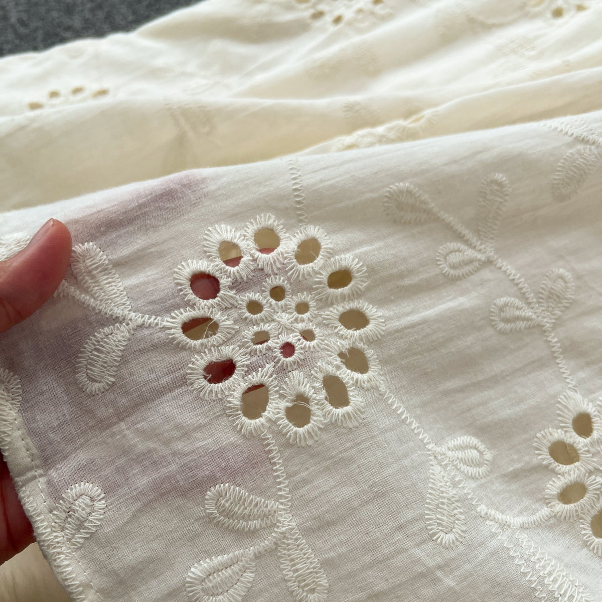 Elegant Hollowed Embroidered Slip Dress