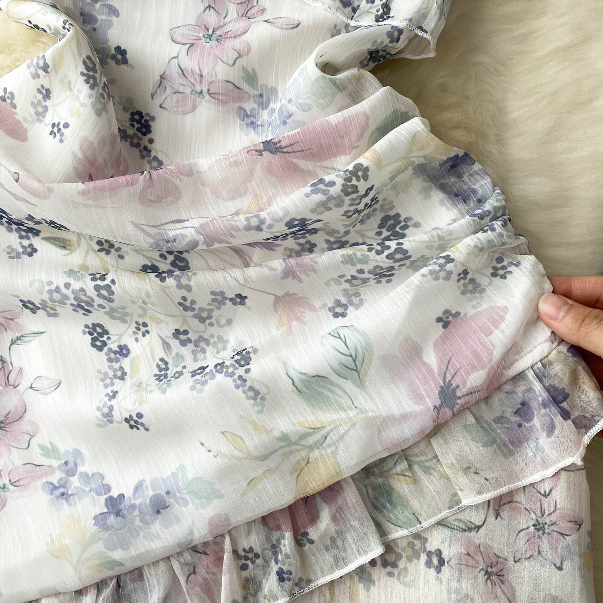 Fairy Ruffled Floral Slip Dress