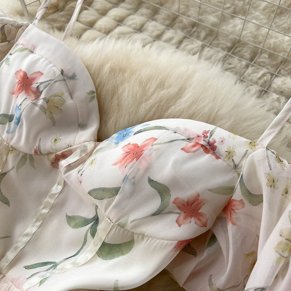 Fairy Floral Bustier Halter Dress