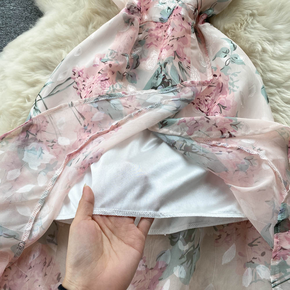 Summer Fairy Floral Chiffon Dress