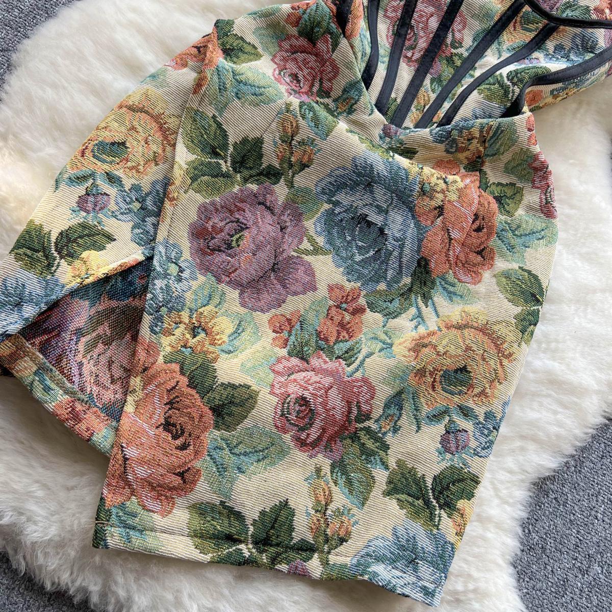 Vintage Oil Painting Print Sheath Dress