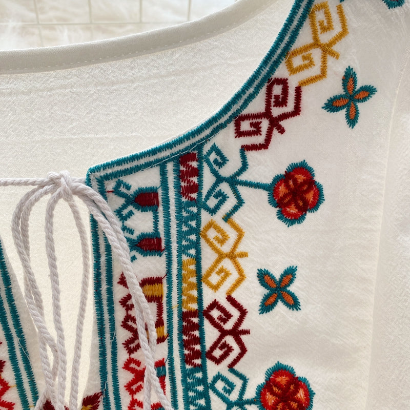 Ethnic Style Flared Sleeve Dress