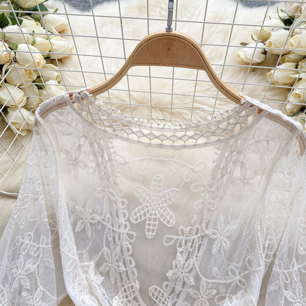 Sweetie See-through Crochet Lace Dress