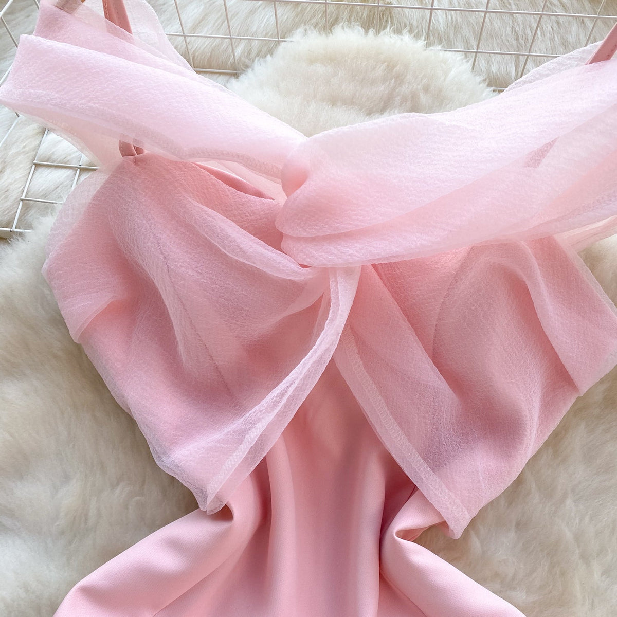 Fairy Knotted Mesh Slip Dress
