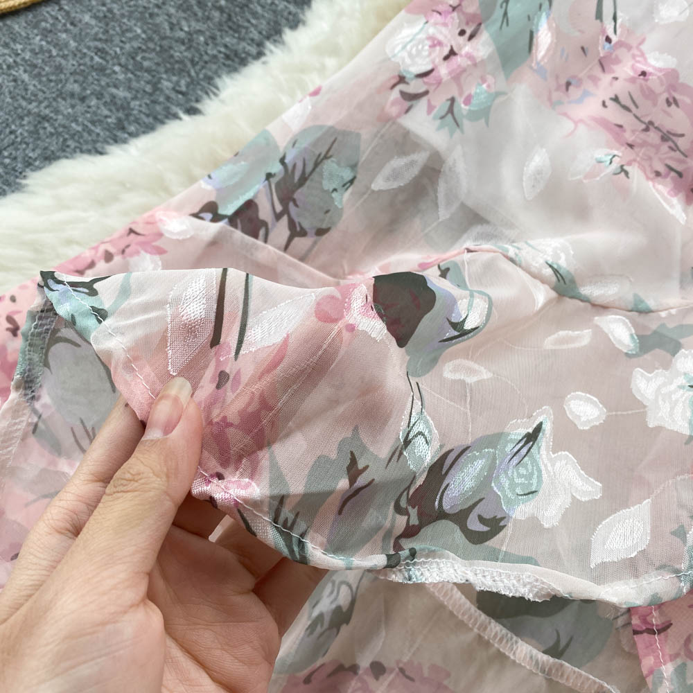Summer Fairy Floral Chiffon Dress