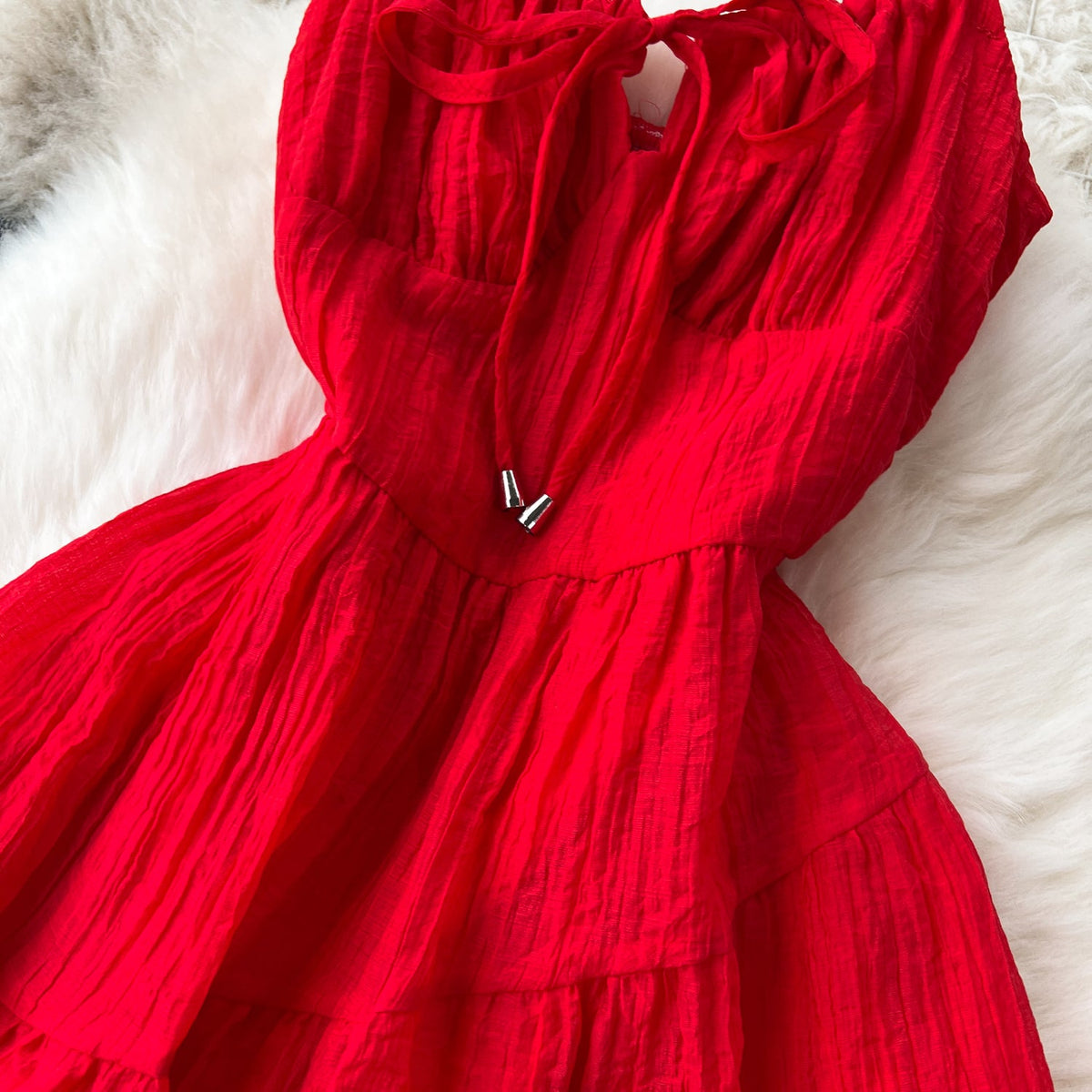 Sweetie Bow-tie Elastic Slip Dress