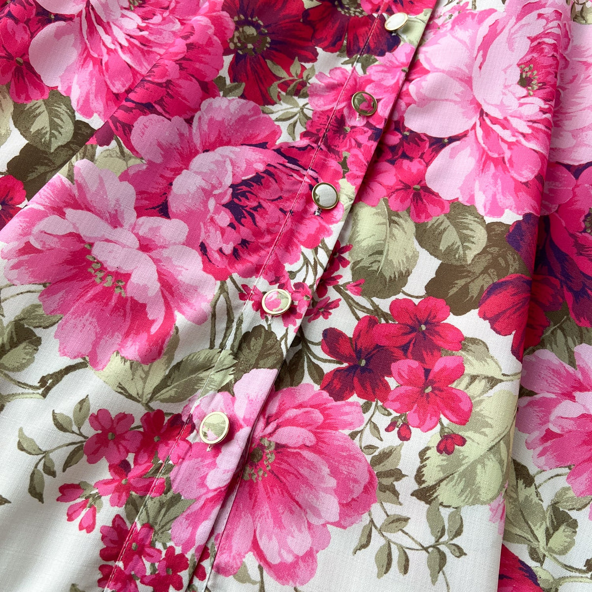 Suit Collar Single-breasted Floral Dress