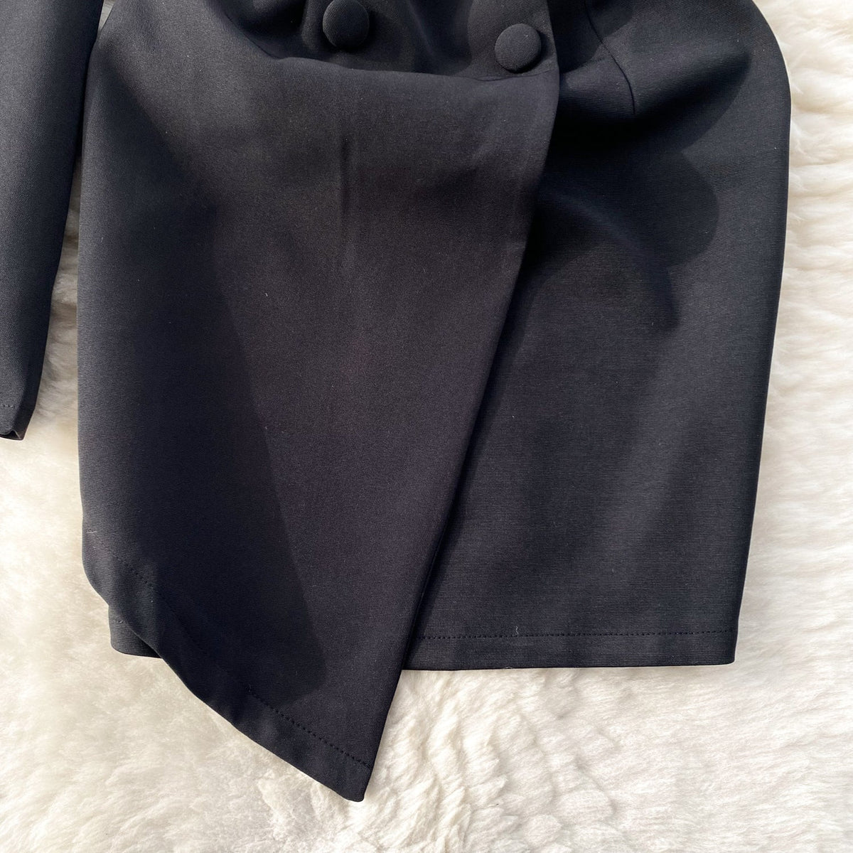 Niche Patchwork Black Suit Dress