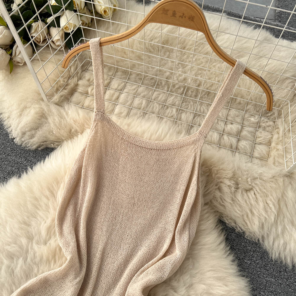 Mori Hollowed Fishtail Slim Dress
