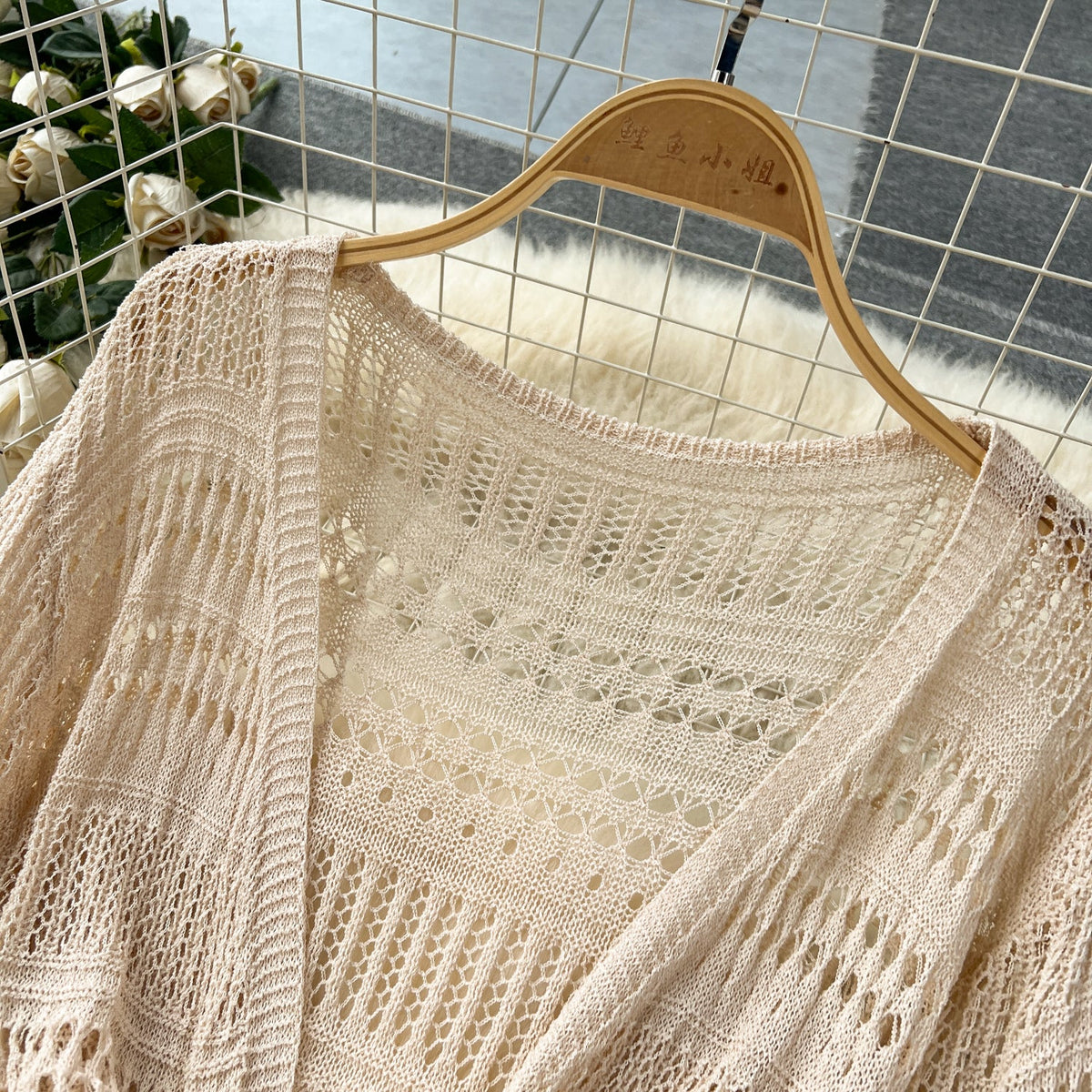 Korean Style Hollowed Crochet Dress