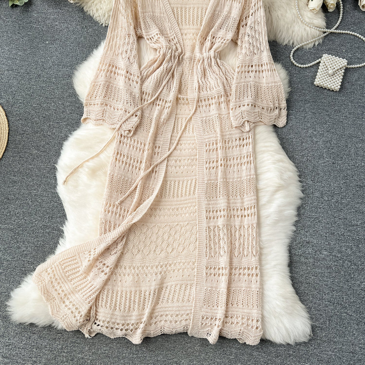 Korean Style Hollowed Crochet Dress