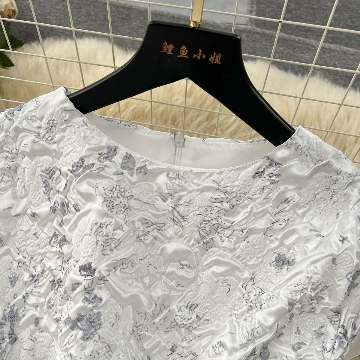 Courtly Jacquard Lace-up Girdling Dress