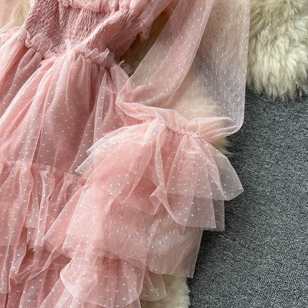 Fairy Ruffled Mesh Layered Dress