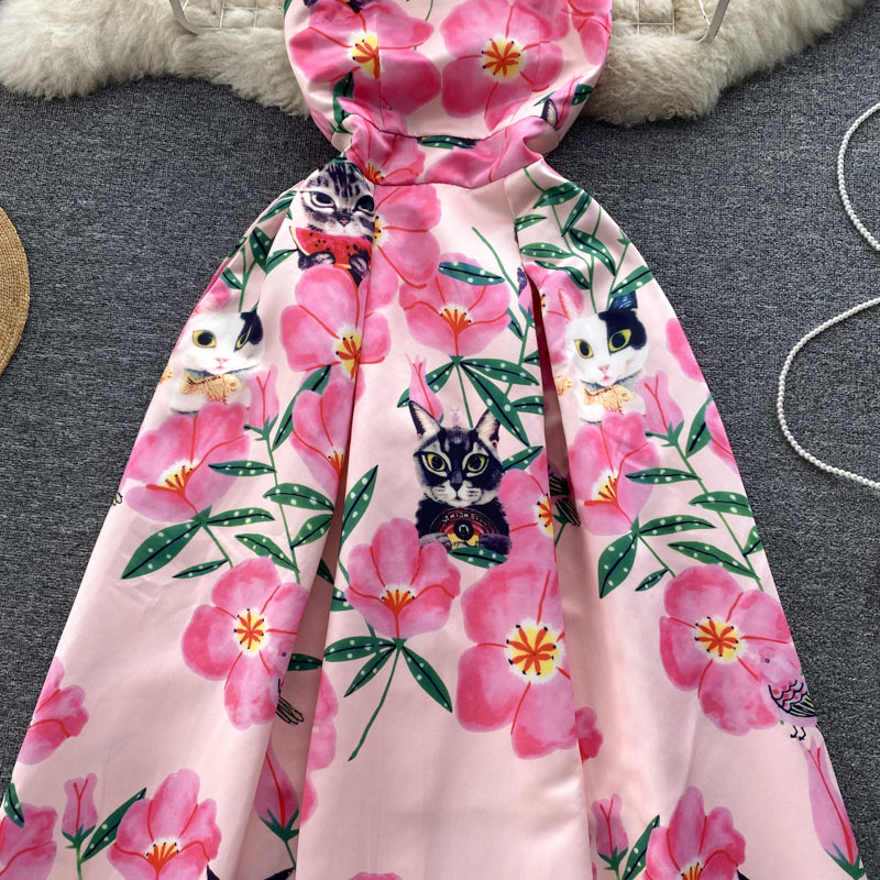 Ethnic Style Sleeveless Printed Dress