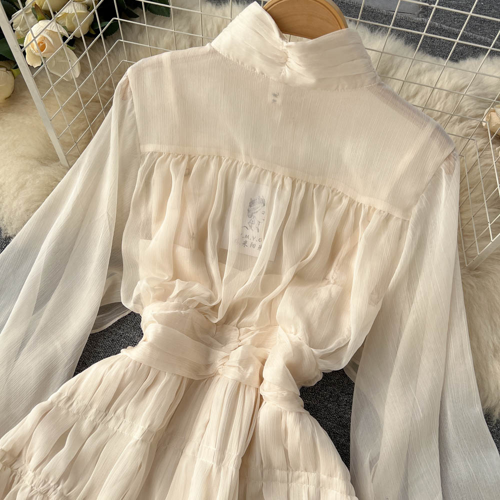 French Style Ruffle Fairy Puff Dress