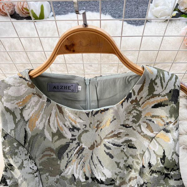 Vintage Sleeveless Floral Printed Dress