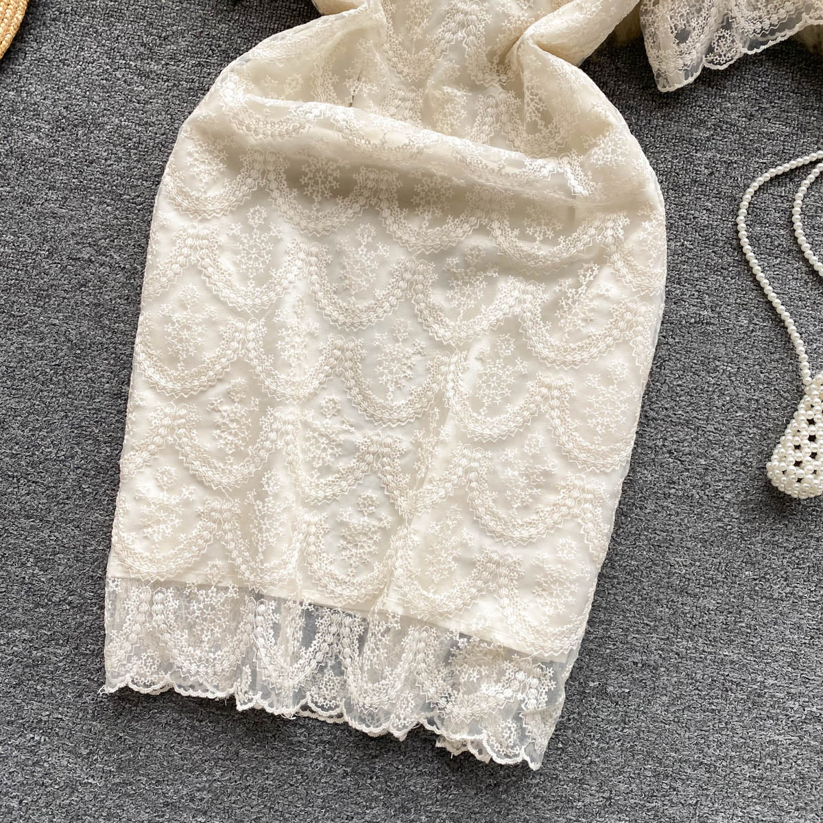 French Style Beaded Lace Dress
