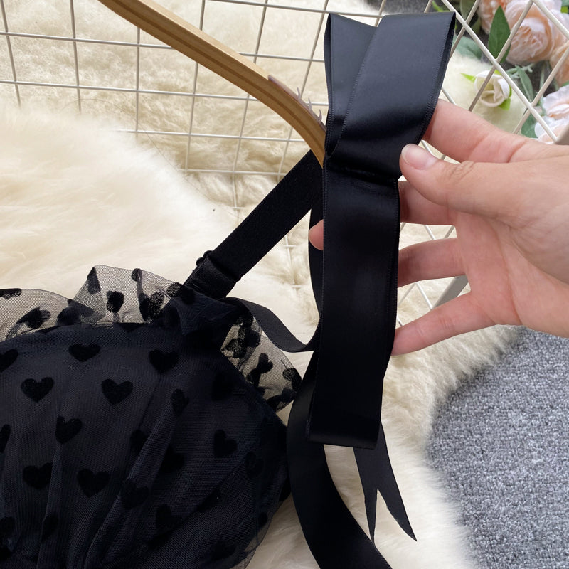 French Style Fairy Mesh Puffy Dress