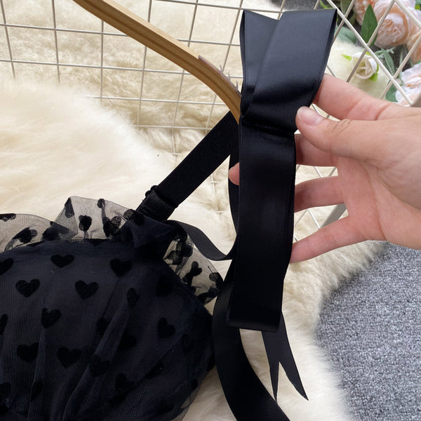 French Style Fairy Mesh Puffy Dress