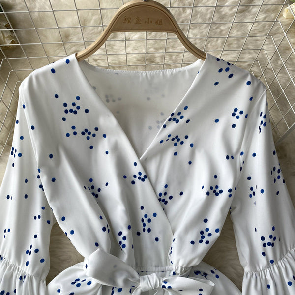 Fairy V-neck Floral Printed Dress