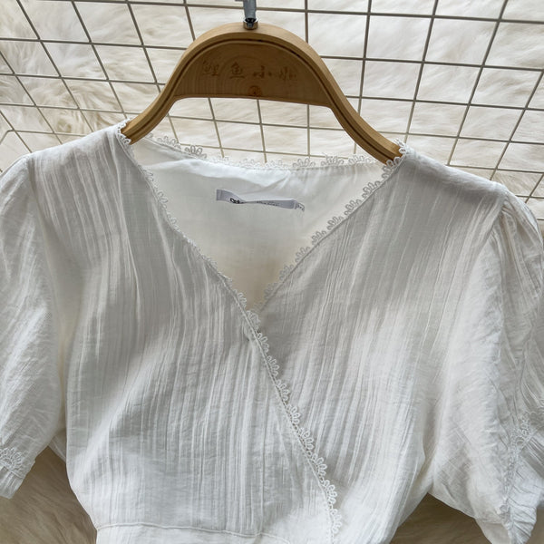 Sweetie White Lace Trim Dress