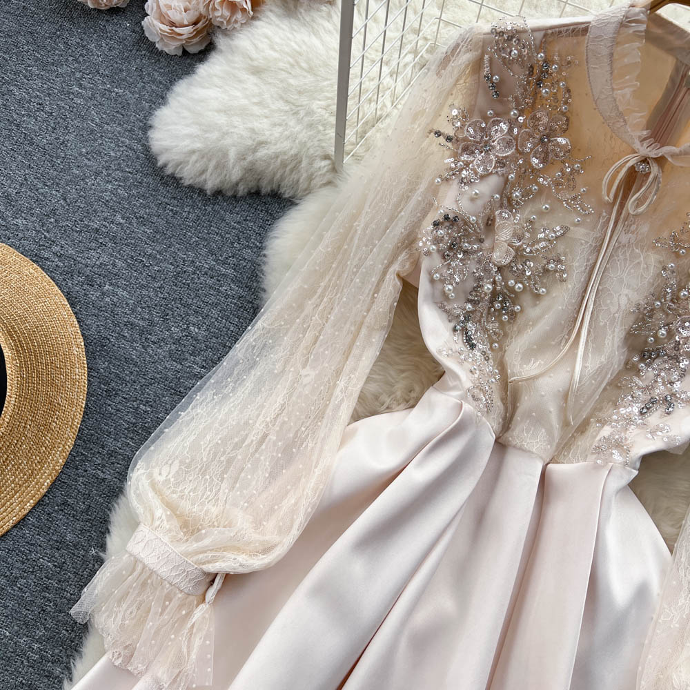 Fairy Beaded High-waisted Mesh Dress