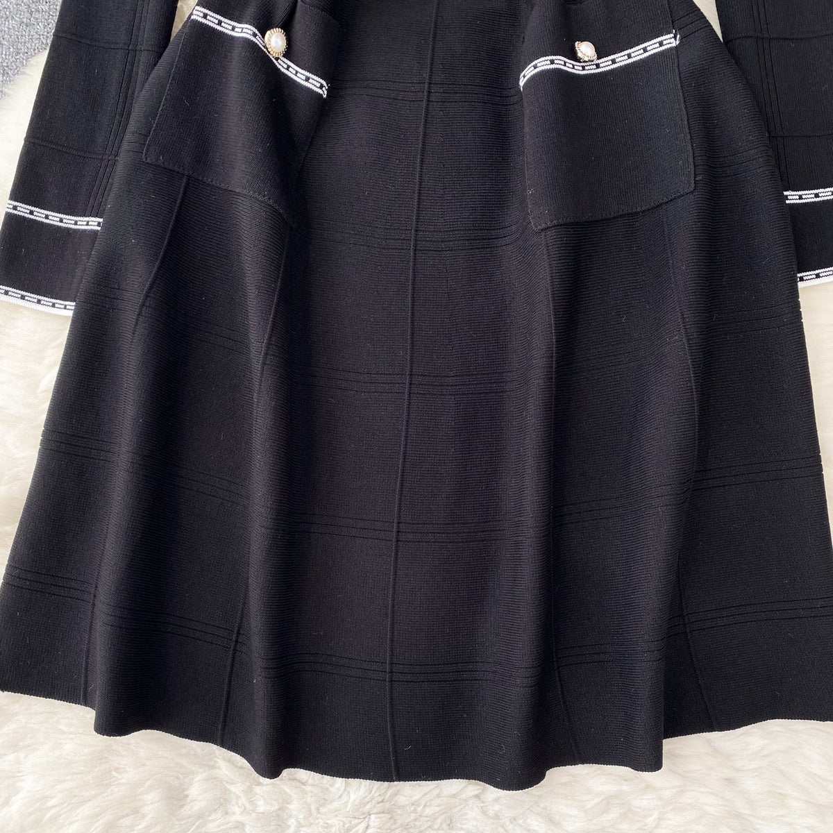 French Style Elegant Knitted Dress