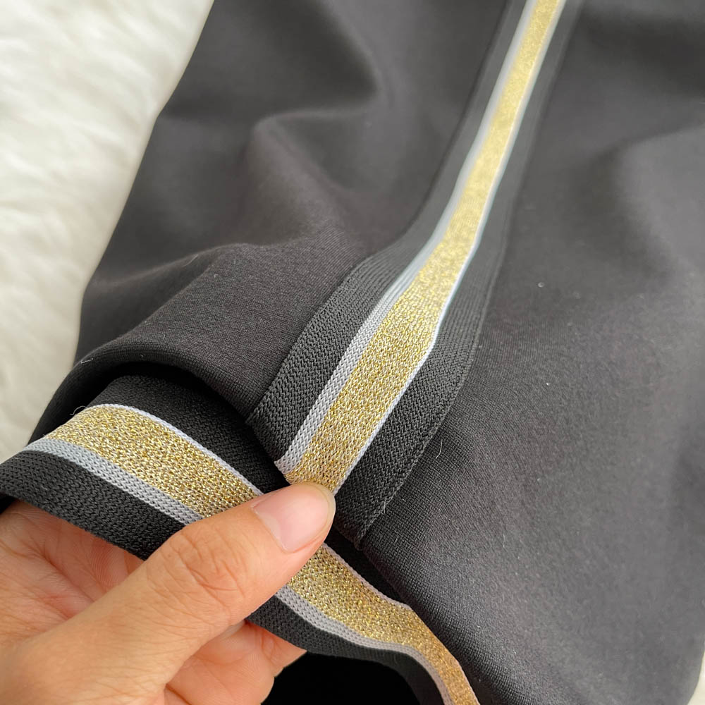 High-end Single-breasted Black Dress
