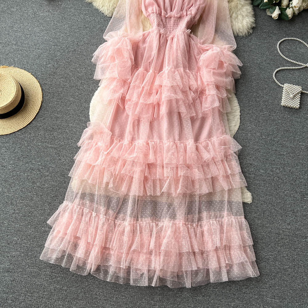 Fairy Ruffled Mesh Layered Dress