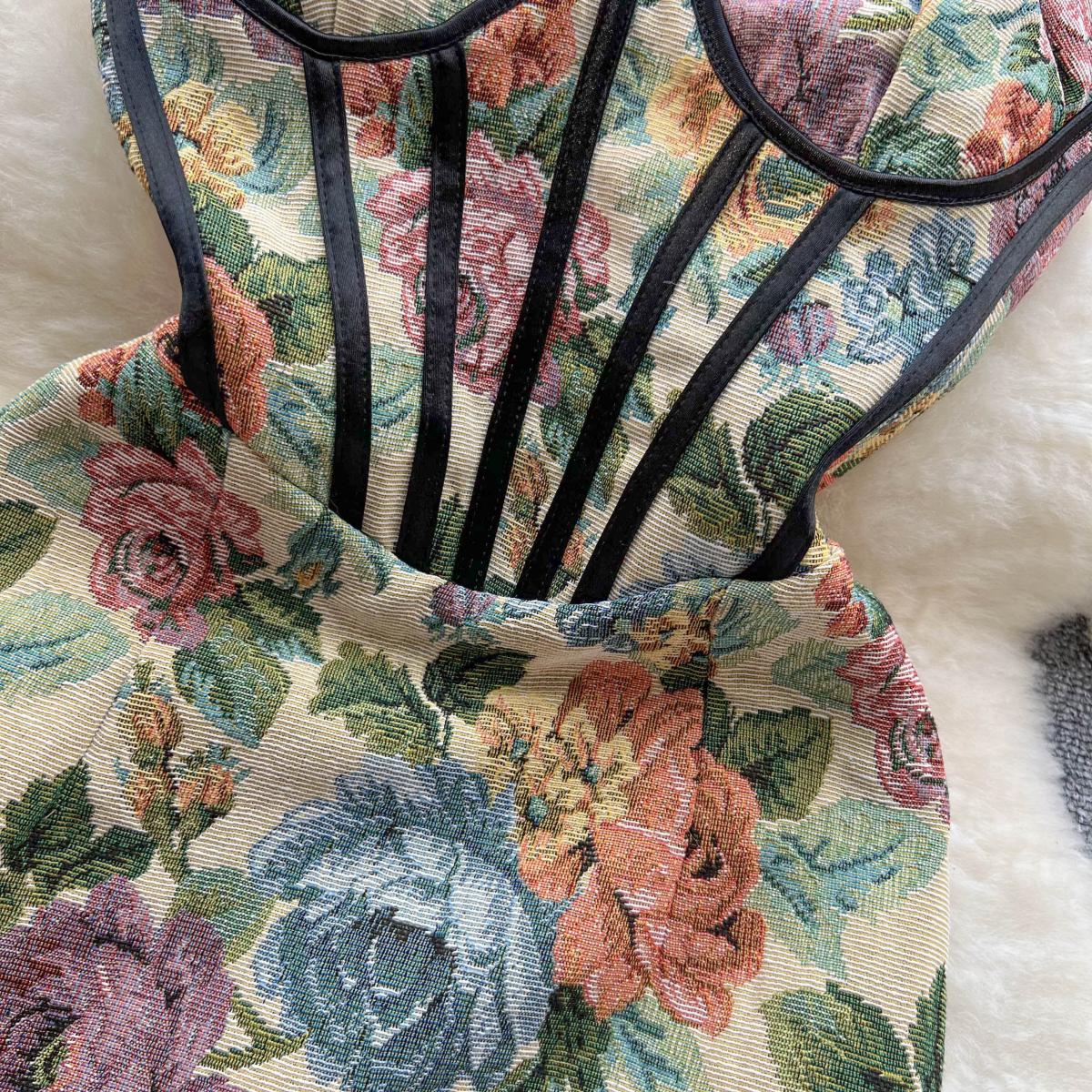Vintage Oil Painting Print Sheath Dress