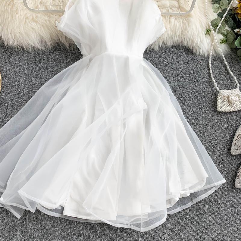 Sexy Mesh Suspender A-line Dress