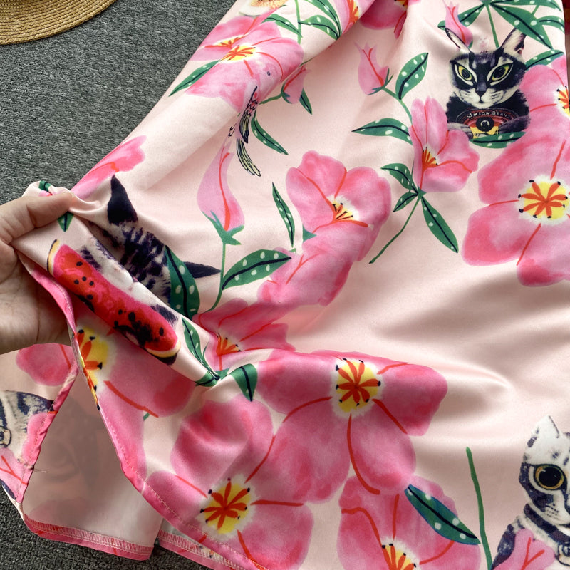 Ethnic Style Sleeveless Printed Dress