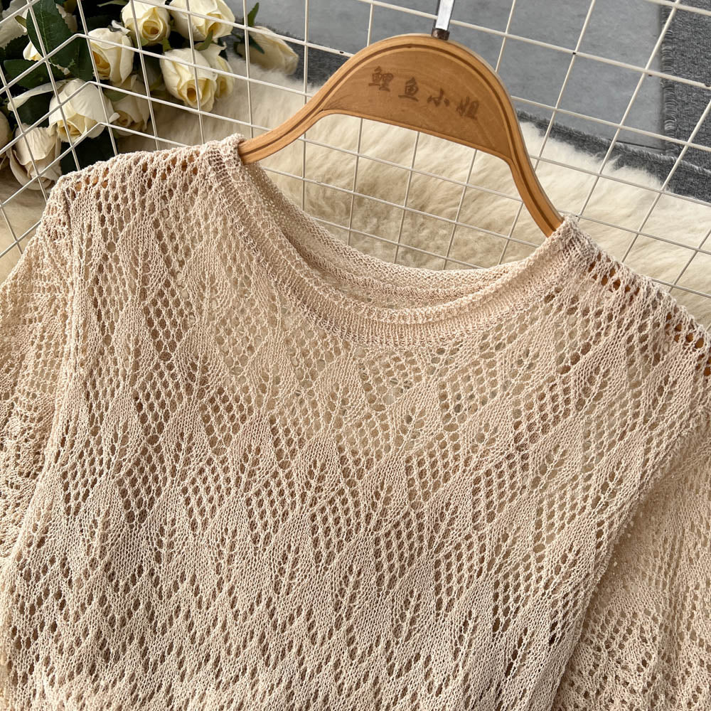 Mori Hollowed Fishtail Slim Dress