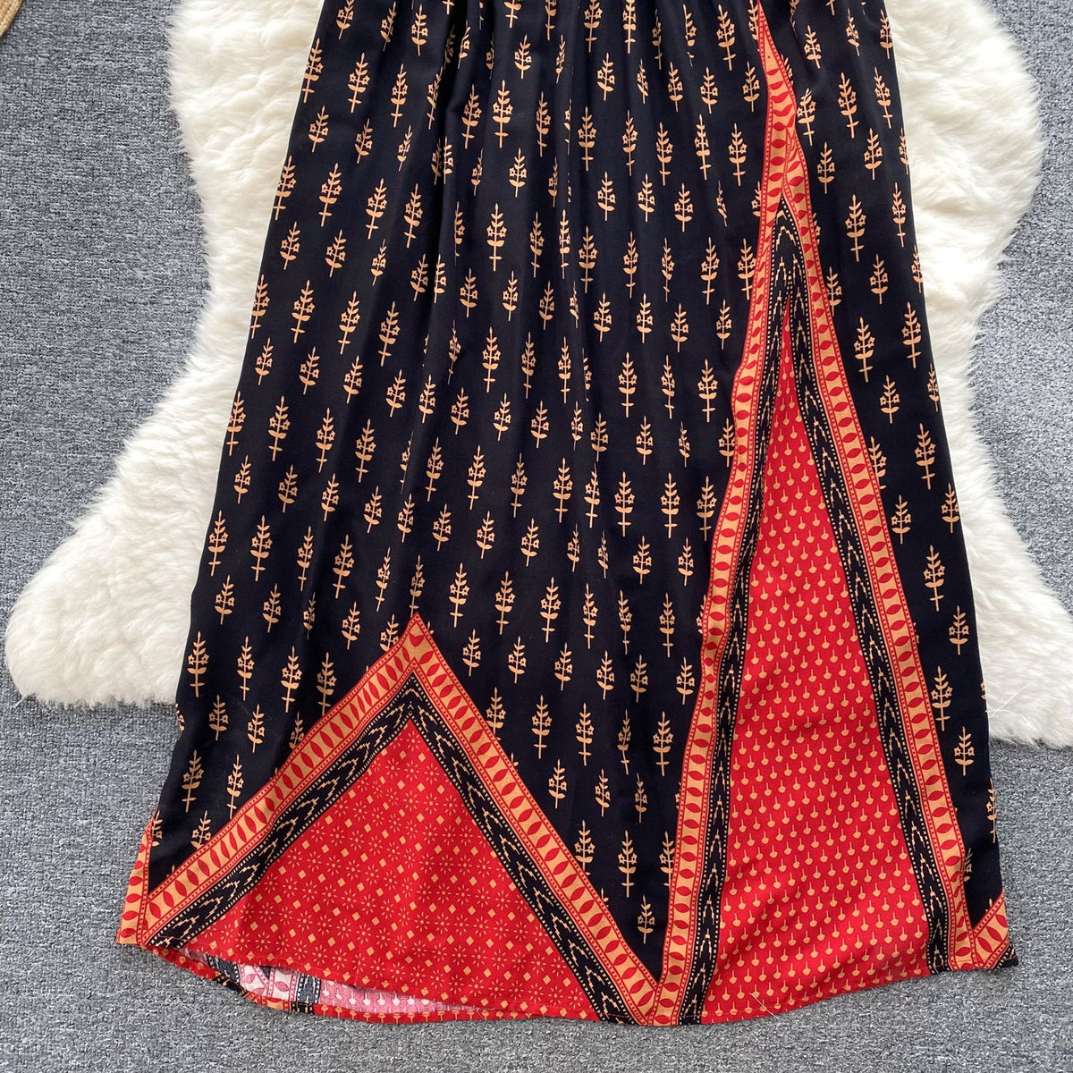 Ethnic Style Printed A-line Dress