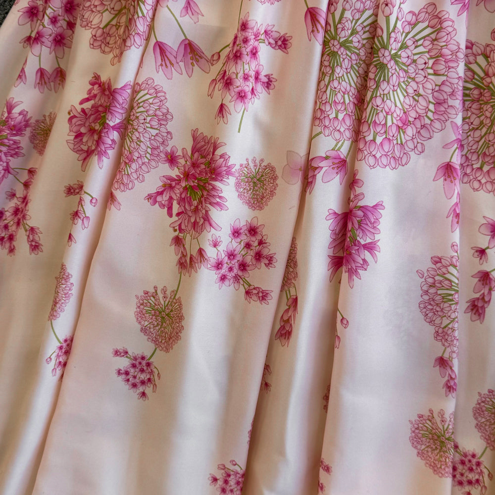 Fairy Lace-up Pink Floral Dress