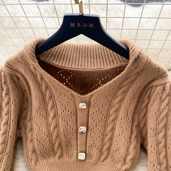 Vintage Delicate Knitted Bottoming Dress