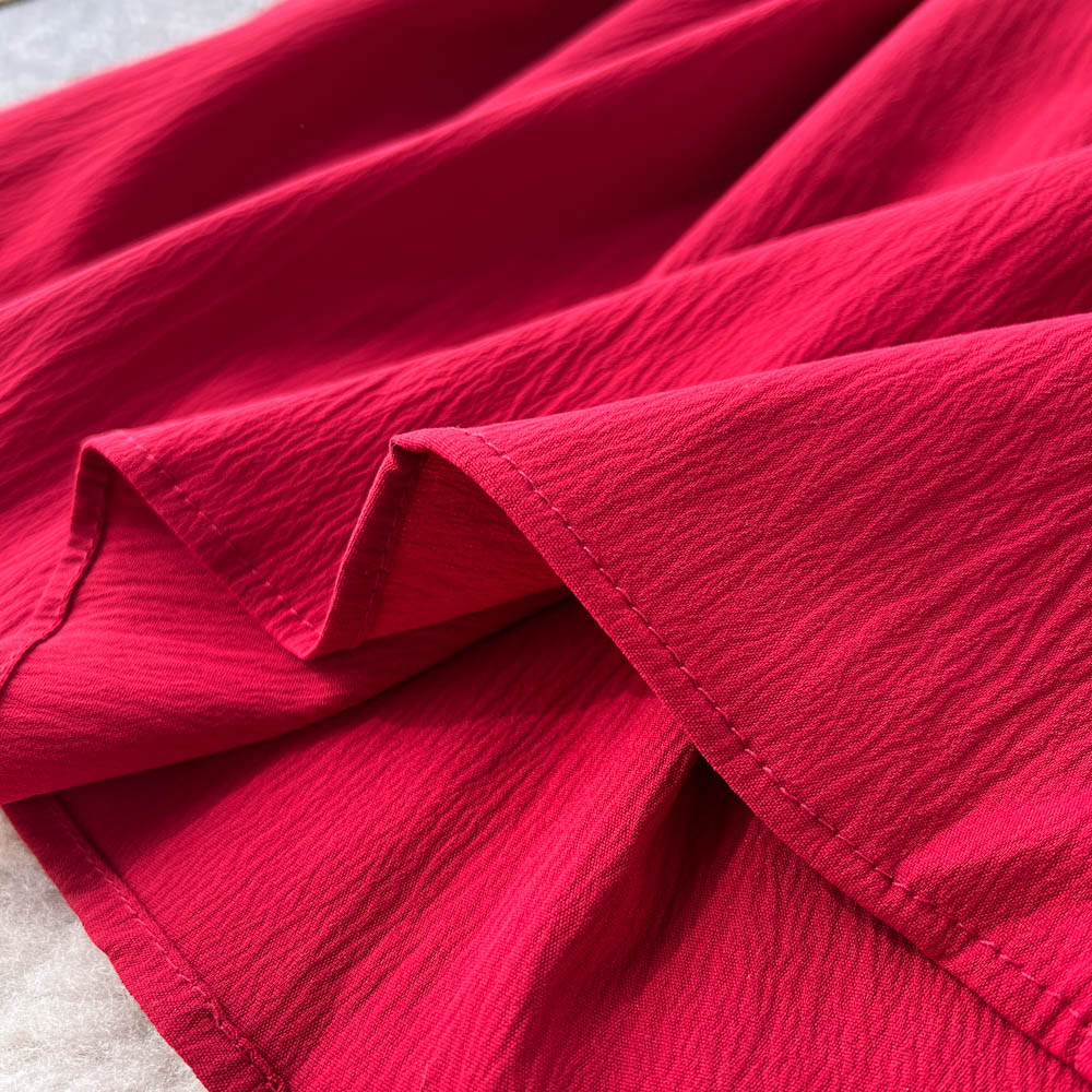 Vintage Square Collar Pleated Dress