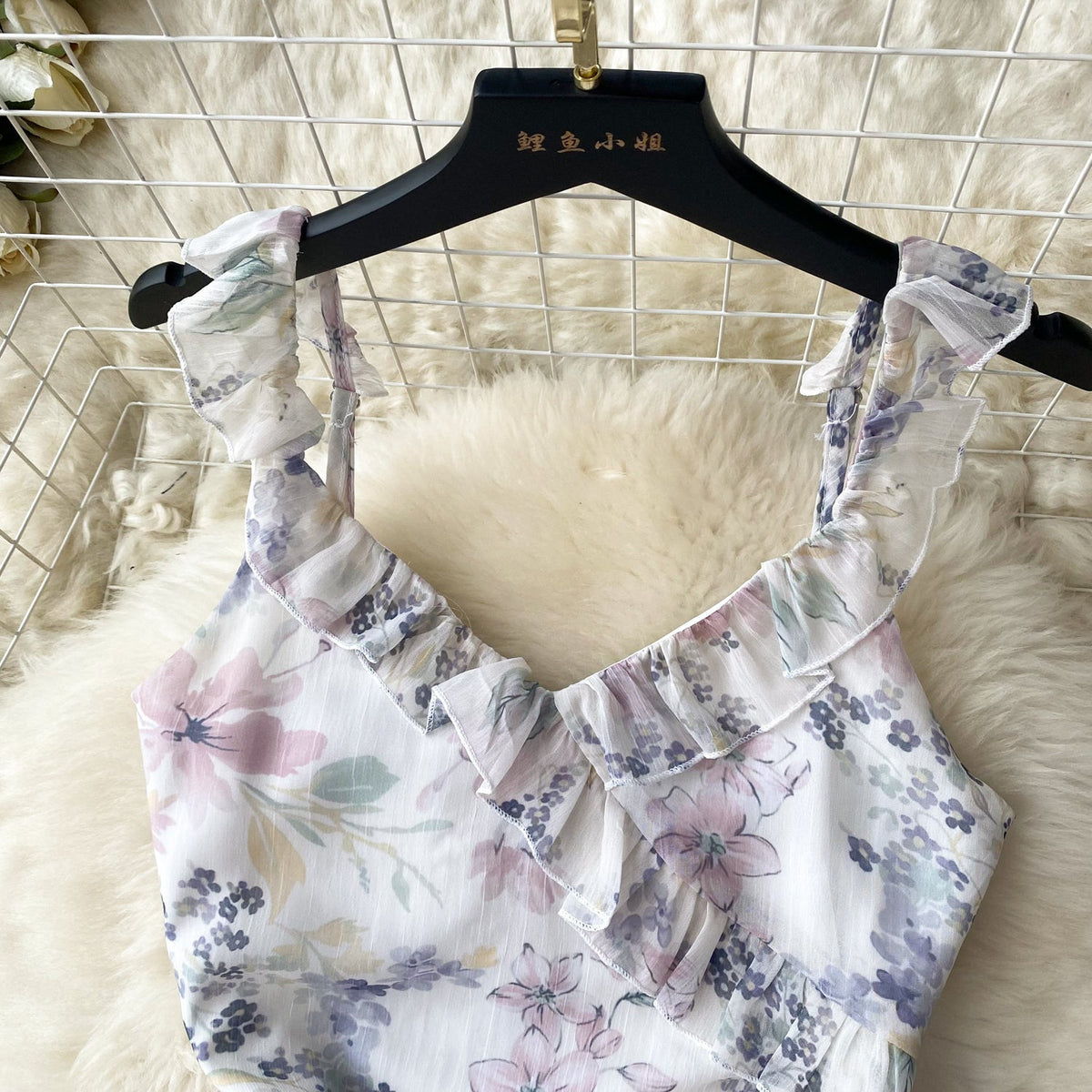 Fairy Ruffled Floral Slip Dress