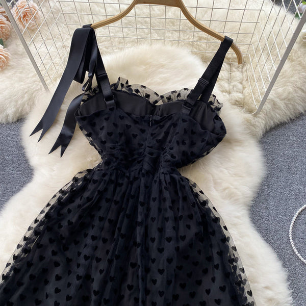 French Style Fairy Mesh Puffy Dress