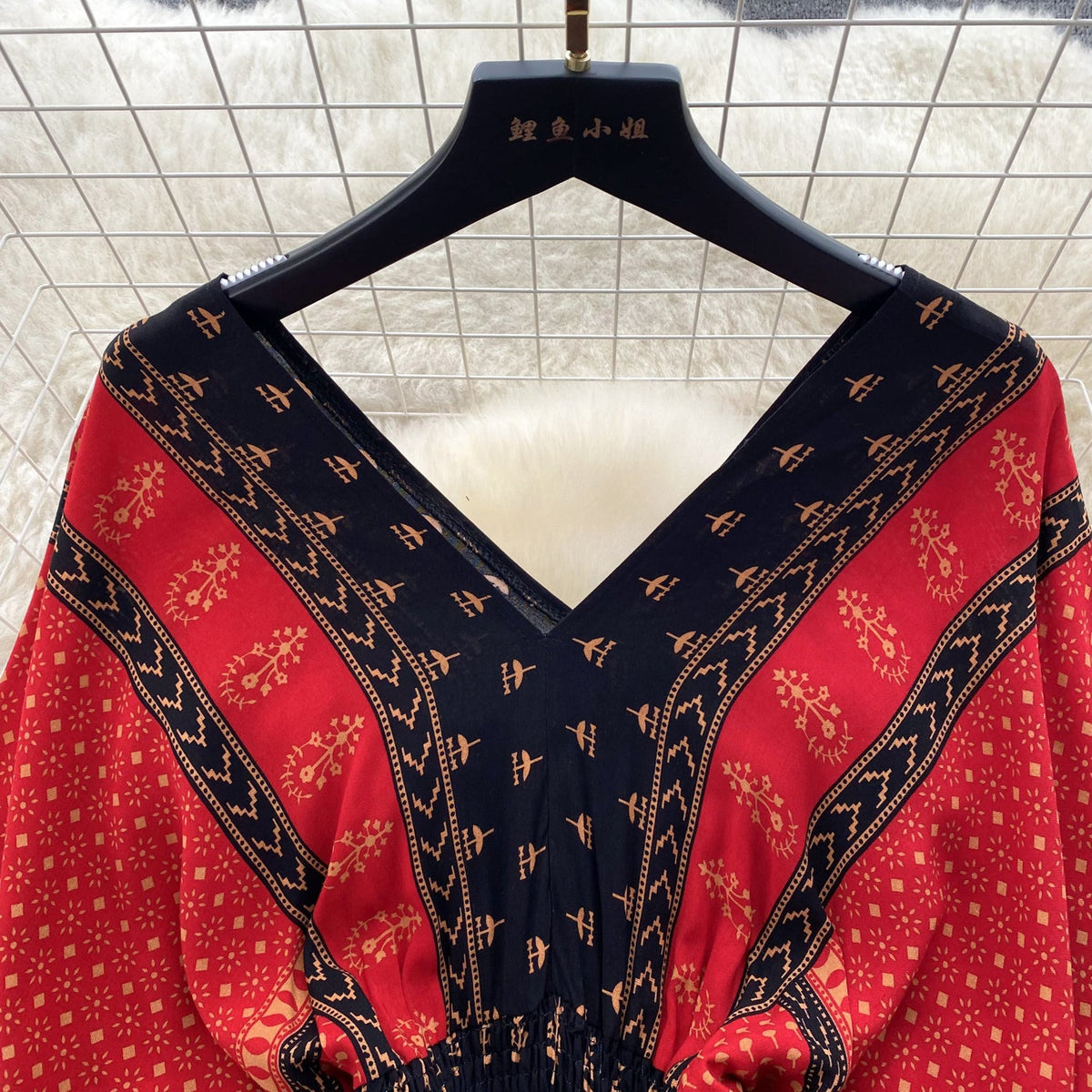 Ethnic Style Printed A-line Dress