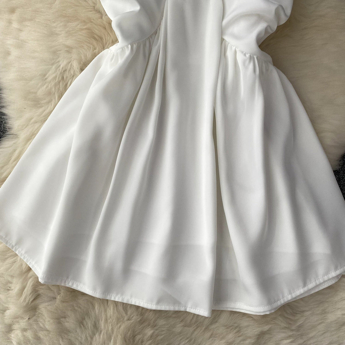 Sequin Backless Satin Halter Dress