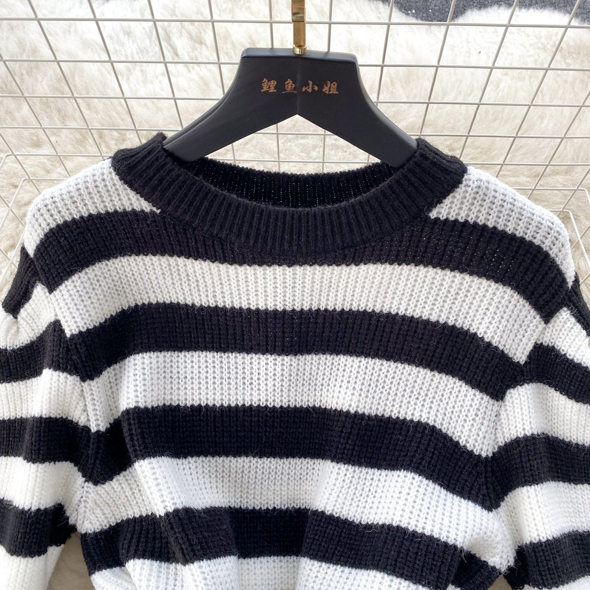 Color Blocking Striped Knitted Dress