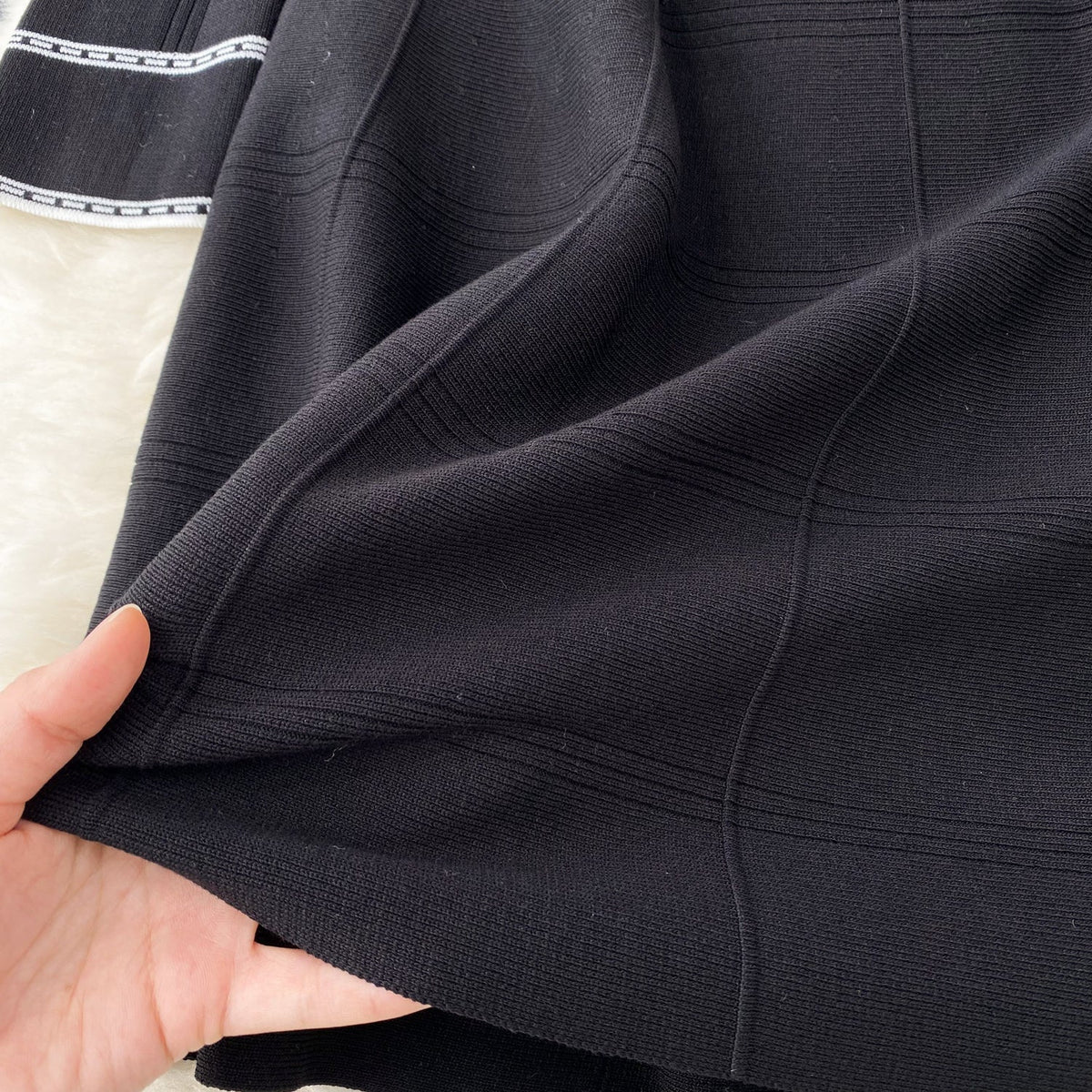 French Style Elegant Knitted Dress