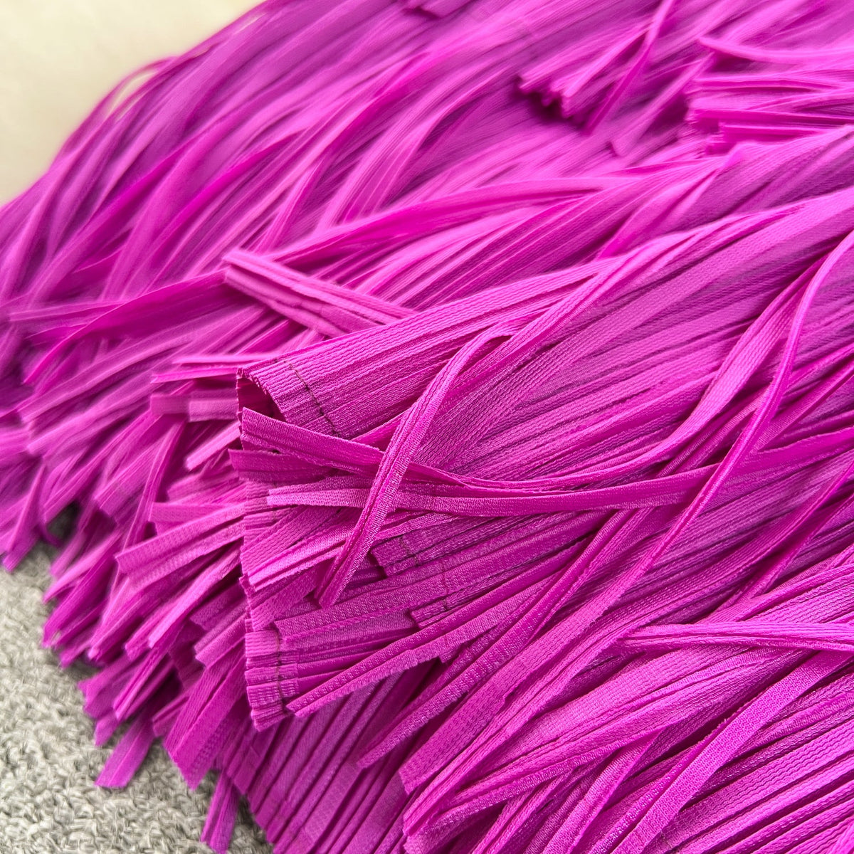 Delicate V-neck Fringed Pleat Dress