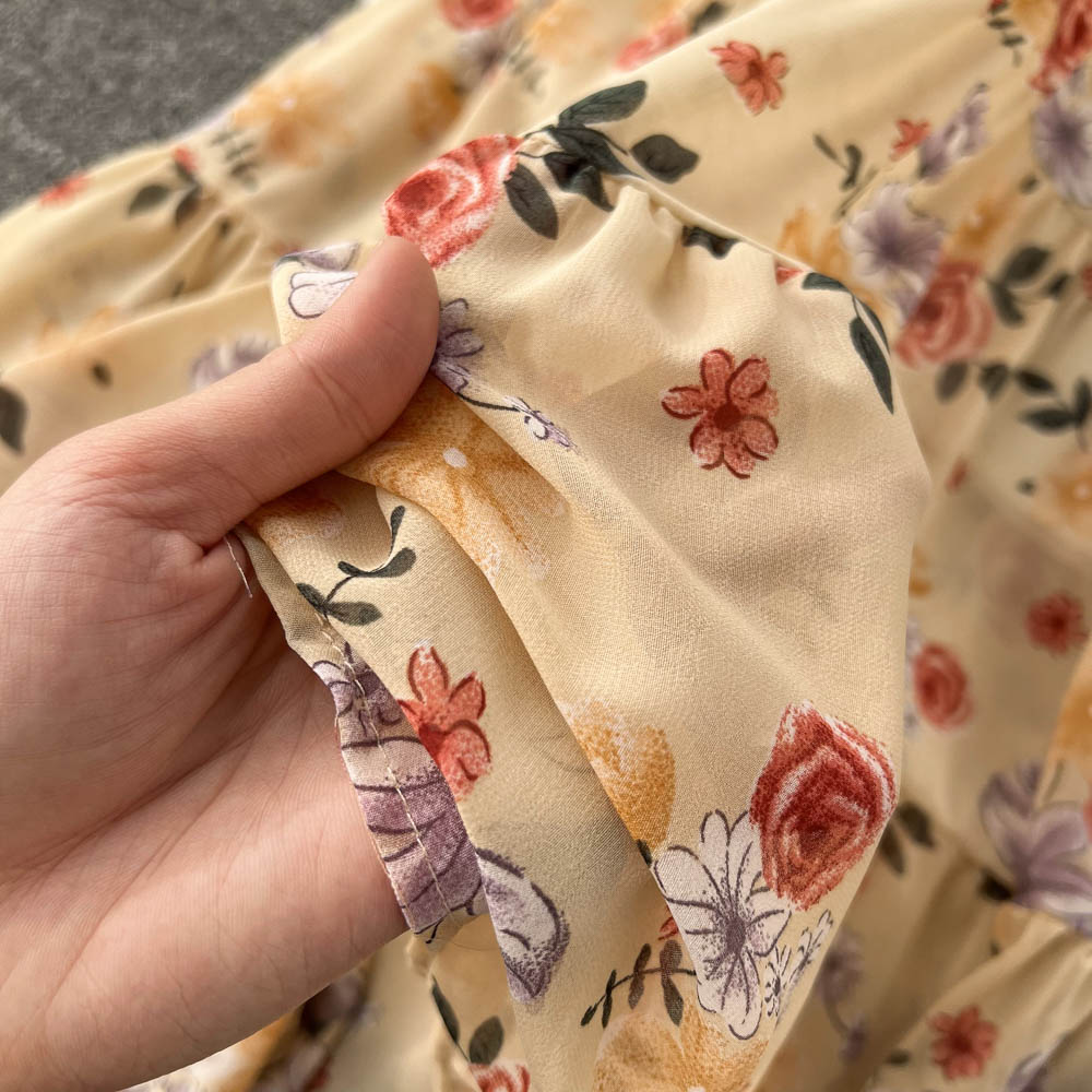 Fairy V-neck Chiffon Floral Dress