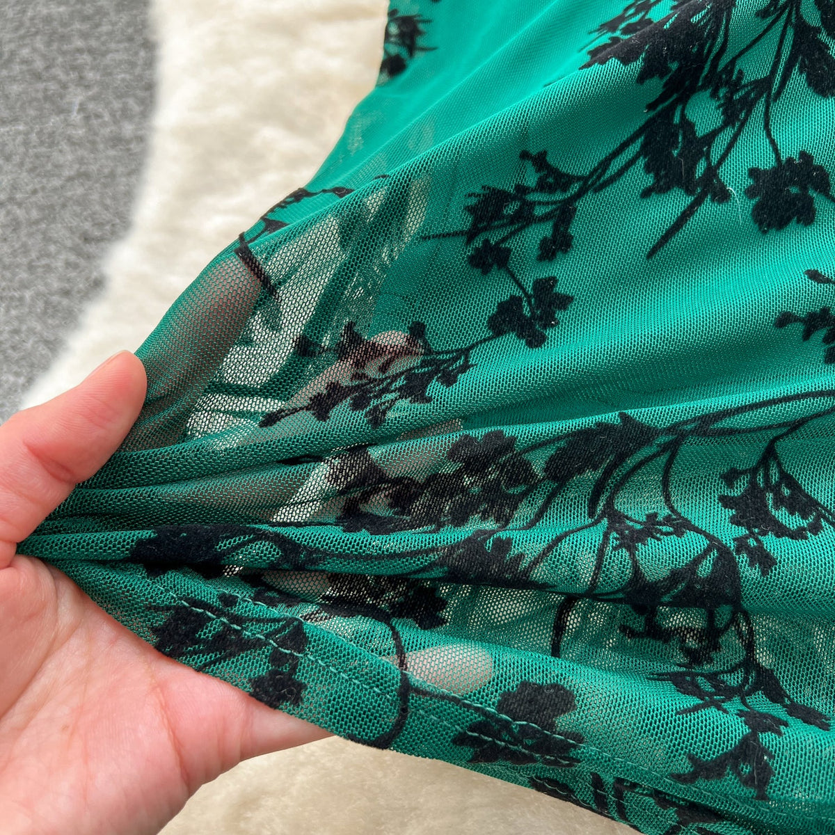 Elegant Lace-up Floral Printed Dress