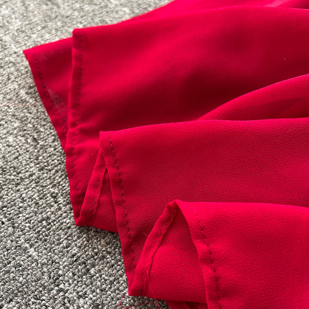 Vintage Single Breasted Chiffon Dress